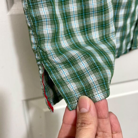 The North Face Mens Green Plaid Short Sleeve Button-Up Shirt W/ Chest Pocket XL - Picture 7 of 11